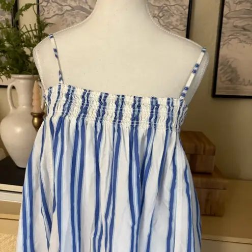 Free People  Striped Blue Pajama Party Tunic Dress Size Small