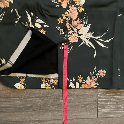 Lysse Lyssé Green Pink Floral Stretch Pull On Work Party Pencil Skirt Size S Career