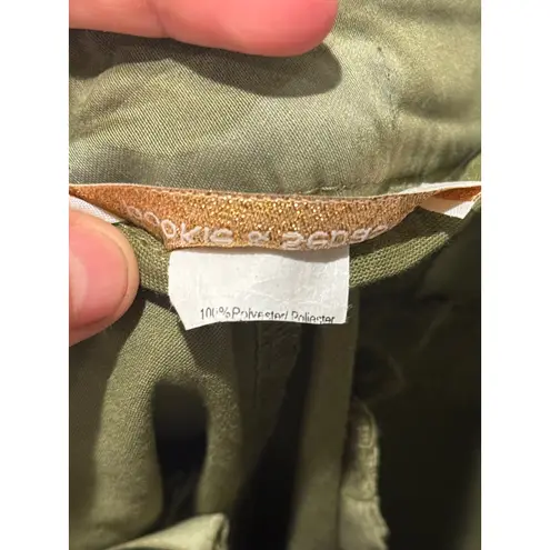 Pookie & Sebastian 1997 Low Rise Camo Cargo Pants Women's Small Cropped Green