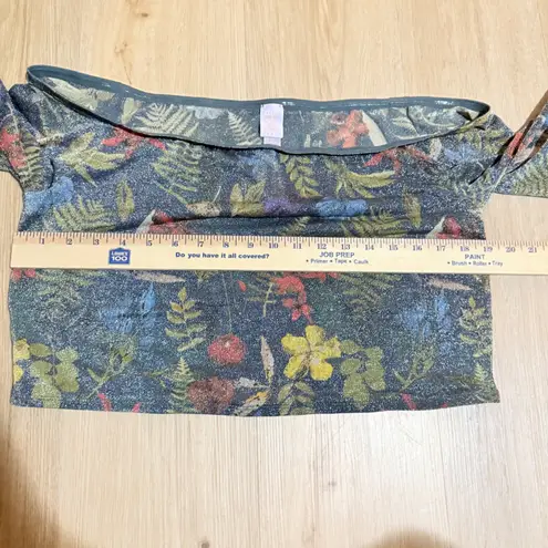 Savage X Fenty Trophy Wife Off Shoulder Shimmer Mesh Top 2X | Faux Fur Y2K Size XXL