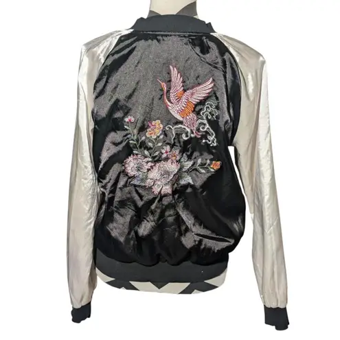 RolyPoly M Embroidered Souvenir Bomber Jacket Black Size M