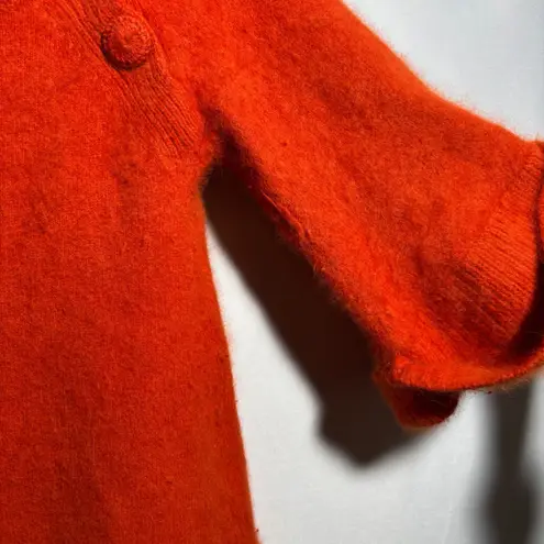 Christiane Celle Calypso Orange Angora Nylon 3/4 Sleeve Sweater Womens M Bright Size undefined
