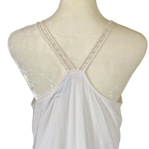 August Winds women's medium off white eyelet cutout fully lined summer dress