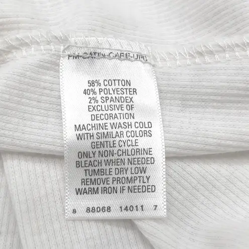 Y2K Lace Trim Womens Tank Top Medium Ribbed Stretch Coquette Preppy Retro Soft White