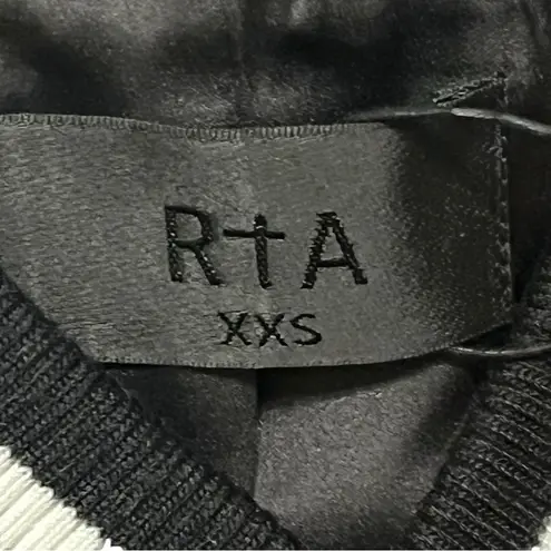 RtA Ophelie Varsity Black White Trim Jacket Size XXS Streetwear Swag Varsity NWT