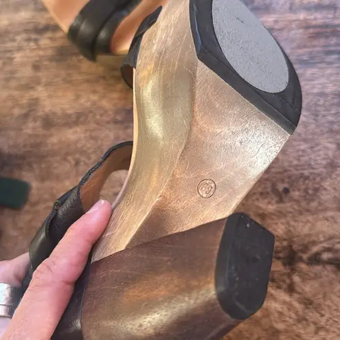 All Saints Stylish Black Leather Platform Sandals size 39