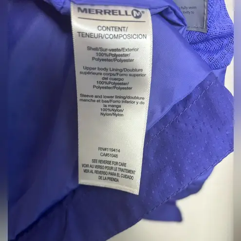 Merrell Nova Purple Select XDry Hooded Waterproof Hiking Rain Jacket M