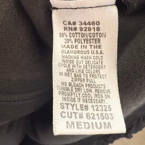 Juicy Couture Vintage Velour Black Velvet Lace Trim Tracksuit Jacket