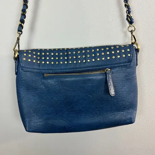 Urban Expression Urban Expressions Crossbody Bag Certified Vegan Leather Blue Brass Chain Studded