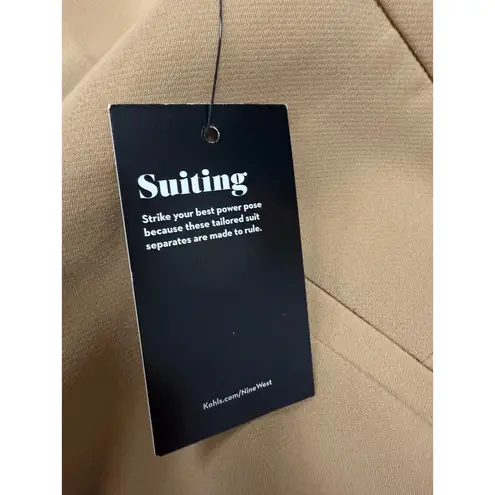 Nine West NWT  Tan Stripe Madison Cropped Kick Flare Pants 14 thumbnail 3