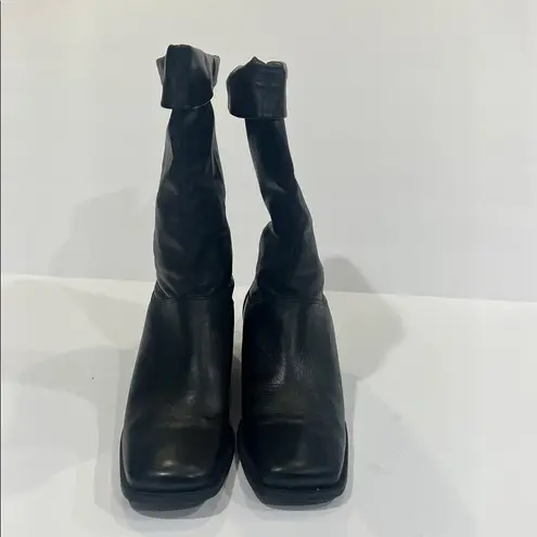 Naturalizer Vtg Black Leather Pirate Boots – 90s/Y2K – Made in Brazil Size 8M 🔥
