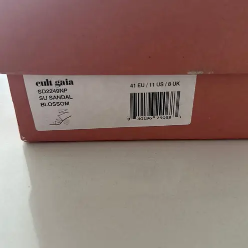 Cult Gaia Su Strappy Lace-Up Sandals Heels Blossom Pink Acrylic Heel NEW Size 41