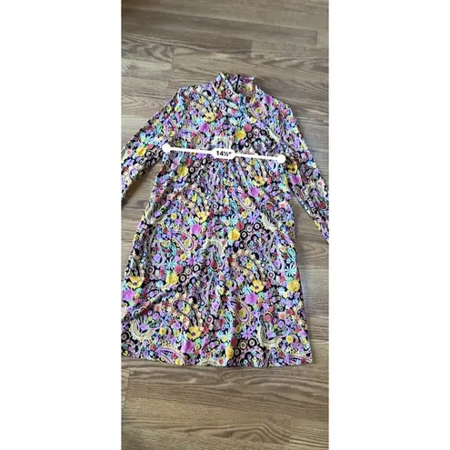 LA DOUBLEJ A line Suitcase Dress Tripping Nero in Fluid Jersey size XS Orange