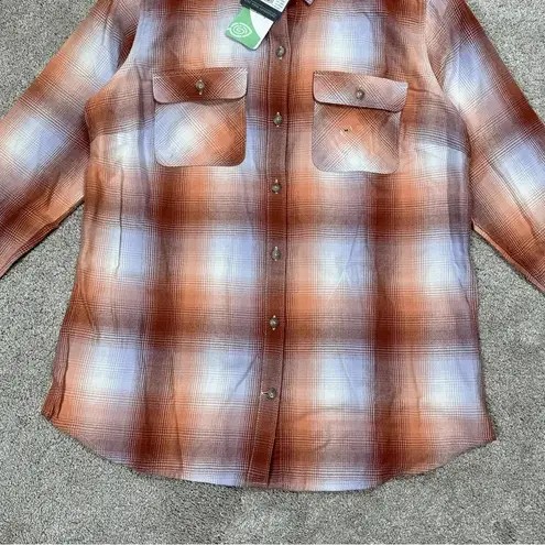 Eddie Bauer NWT  Women’s Firelight Flannel Shirt Button Down in Burnt Orange M thumbnail 5
