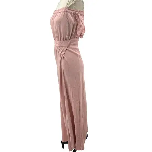 Flynn Skye Bella Maxi Dress Off the Shoulder Pink Size Medium