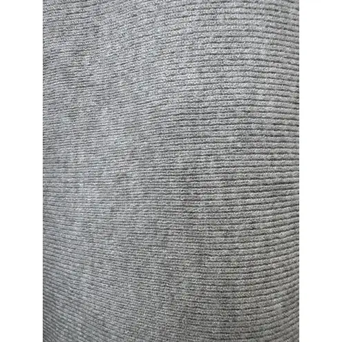 Sioni Style Dolman 3/4 Sleeve Knit Sweater Ribbed Gray Pullover Top Size XLarge