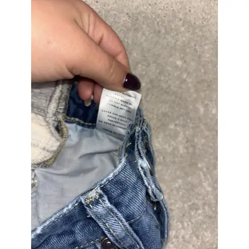 Austin Landing Women Blue Denim and Gray Sweats Flare Jeans Size 1