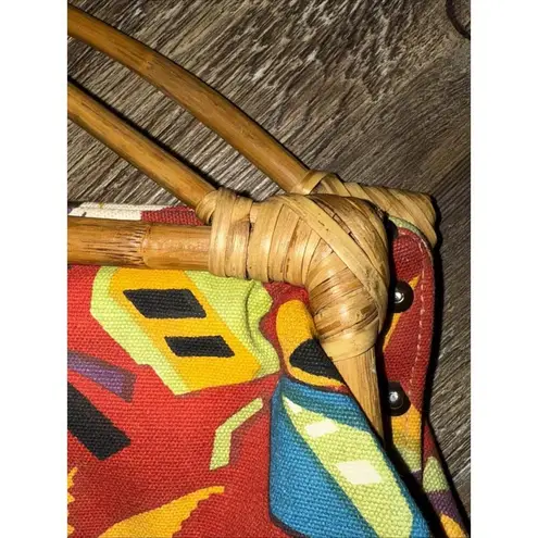 Sun N Sand Vintage Large Doctors Cotton Rhino Handbag Tribal Buckle Bag