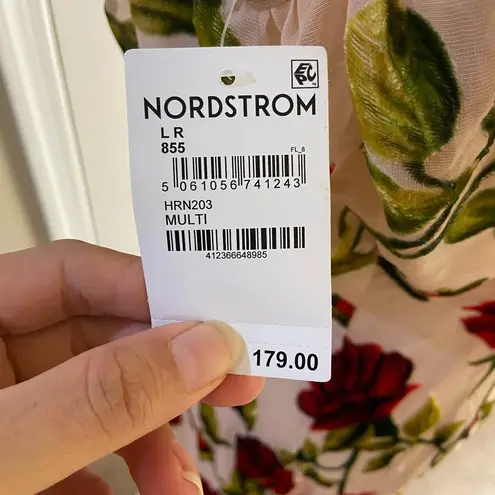 Rare London Rose Devore burnout velvet maxi dress coquette Sz 8 NWT