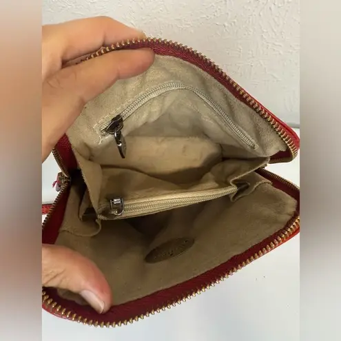 Pratesi Firenze Red Small Italian Leather Crossbody Bag VGUC