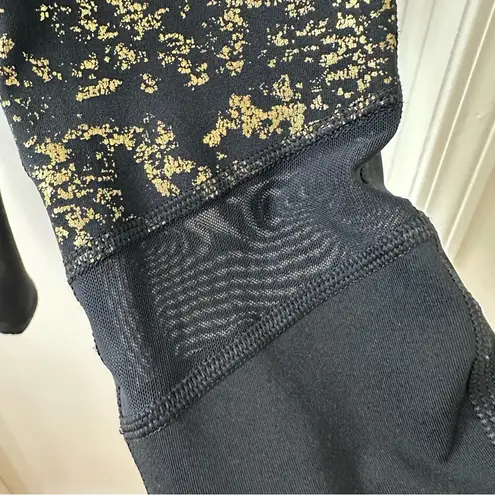 Gaiam Black and Gold Leggings, Sz Small