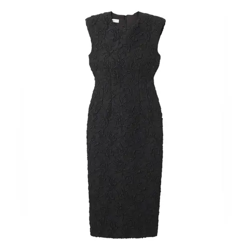 Dries Van Noten Dries Van Norten Black Cloqué Dress Size 34 NWT