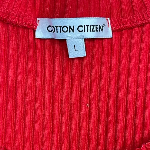 Cotton Citizen Cherry Red Ibiza Crop Tank Top, Size Large - NWT
