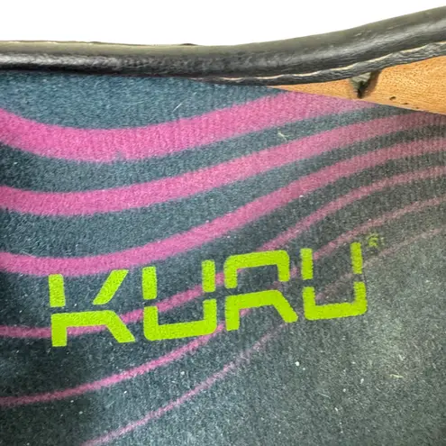 KURU Black Leather Eyelet Slip On Lightweight Comfort Loafers Women's Size 36 6