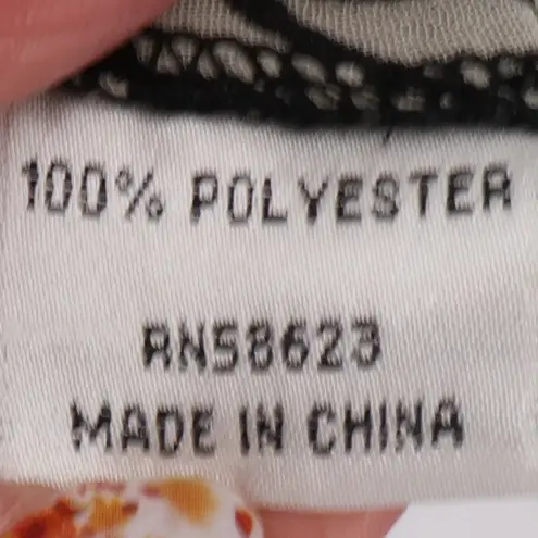 Vintage Claudia Richard Black Sheer Butterfly Print Button Top Fairy Y2K Size PM