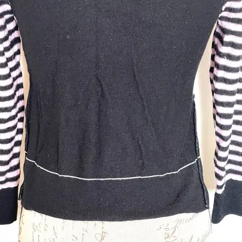 Sonia By Sonia Rykiel Sweater Sz Medium Striped Preppy Skater E Girl Punk Wool Multiple