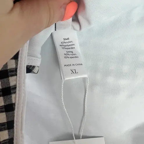 ANDIE NWT Swim The String Bottom Bikini Textured Gingham Size XL NEW