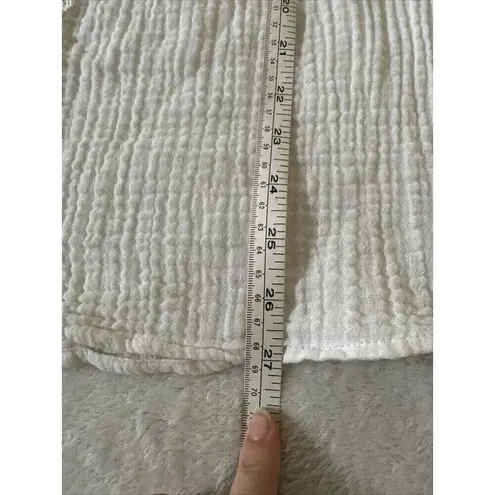 Knox Rose  Women’s Top Size M, White and Gold With Lace Design, Gauze, Cotton