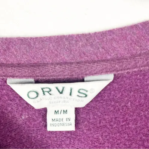 Orvis  Burgundy Modal Blend Long Sleeves Crewneck Pullover Sweatshirt, Medium