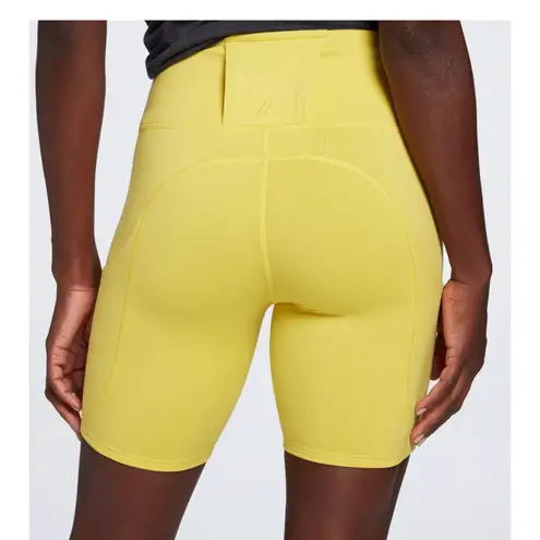 Alpine Design Yellow Fitted High Rise Bike Shorts Activewear Womens Size Large