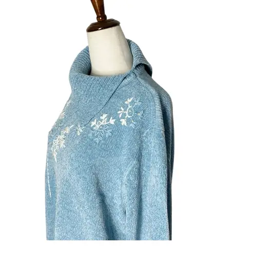Alfred Dunner VINTAGE Embroidered Chenille Turtleneck Sweater