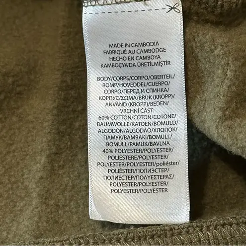 Polo Ralph Lauren Size M Olive Army Green Funnel Neck Kangaroo Pocket Sweatshirt Size M