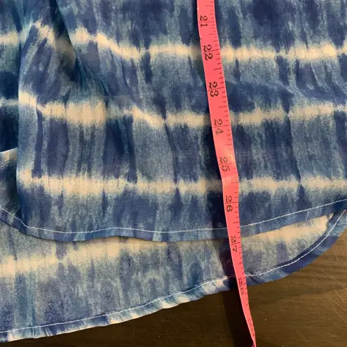 studio Y by maurices Women's Small S Tank Top White Blue Ombre Crochet Sequins