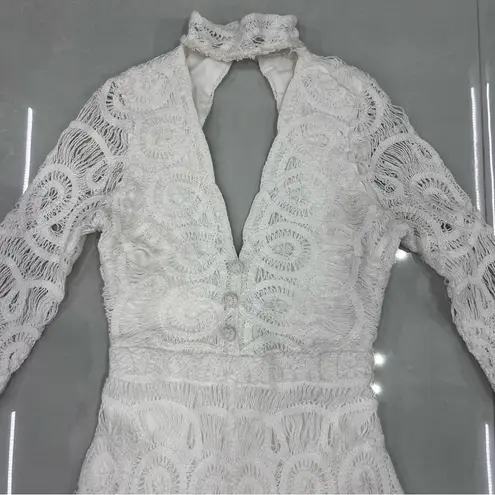 Alexis Perseus Choker Lace Long Sleeve Romper