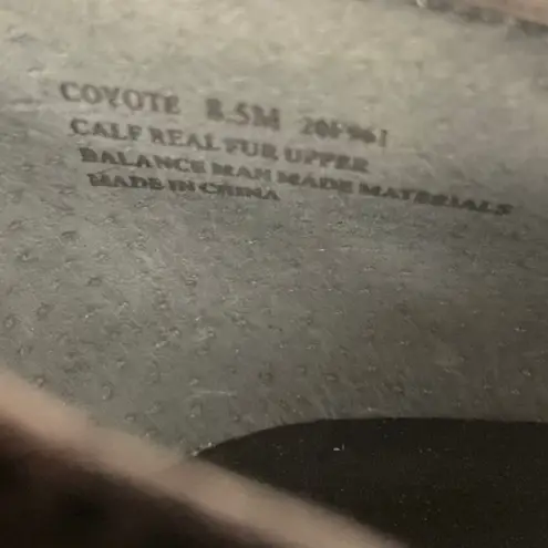 OTBT Black Calf Hair Coyote Slip On Shootie Size 8.5M Low Heel Minimalist