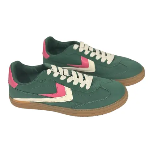 DOLCE VITA Sybela Low Top Lace Up Comfortable Sneaker Size 9.5 Green