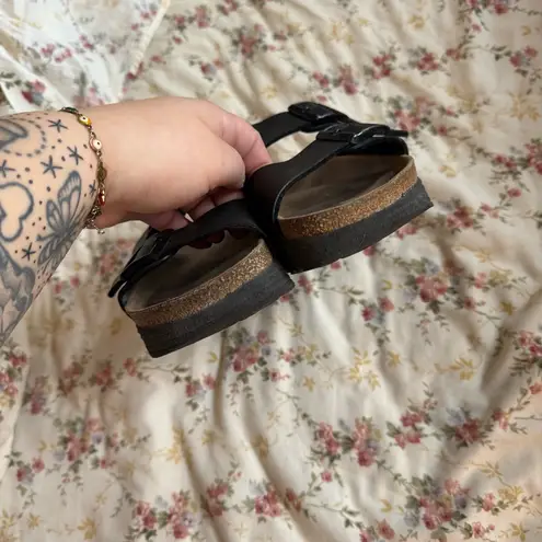 Birkenstock Papillio Arizona Platform Vegan Sandals Black Size 7