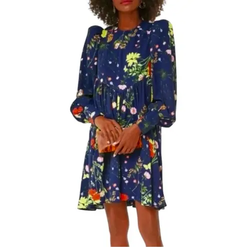 Tuckernuck Pomander Place Spencer Wildflower Swing Mini Dress Navy Blue XS