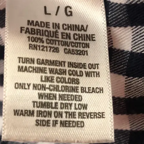 Prince & Fox Woven Large Navy Blue/White Blouse White