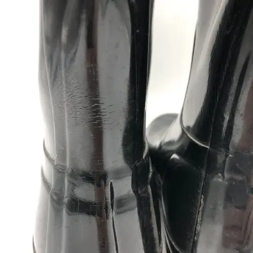 Hunter  Womens Original Tall Boots Rubber Slip On Black Size 5