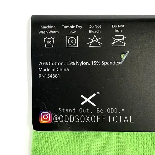 Odd Sox Invader Zim Gir Crew Socks Mens Womens Nickelodeon Y2K Fun Novelty Gift Green