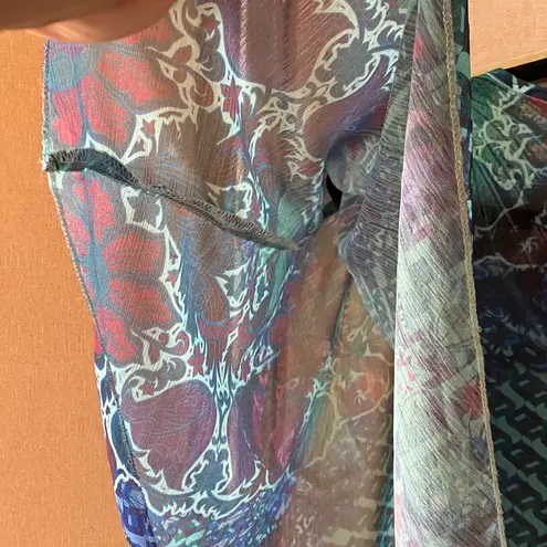 One World Blue and Green Sheer cover up petite medium