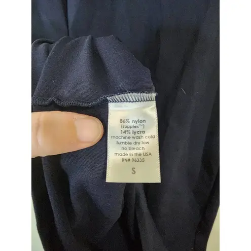 Susana Monaco NWT Greta Midnight Navy Women Small Tie Cold Shoulder Mini Dress