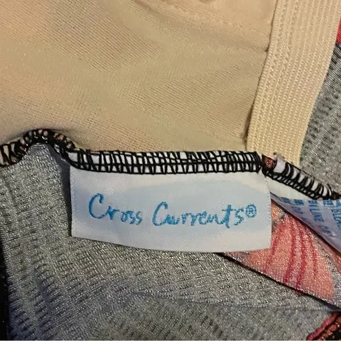 One Piece Vintage Cross Corners Women's 90s Swimsuit Black With Flowers