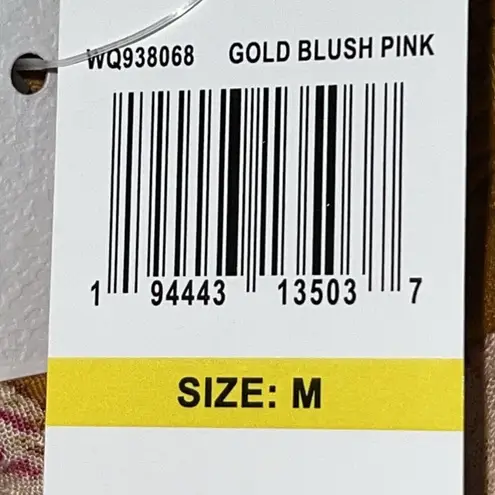 B.O.G Band of the Free Long Sleeve Mini Dress Gold Blush Pink Floral Medium New Orange