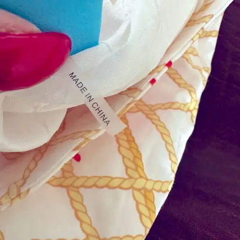 J. McLaughlin coral reef pink yellow mermaid sequin starfish nautical lined pant